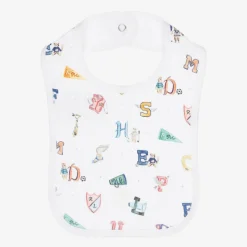 Baby Boys White Cotton Bib