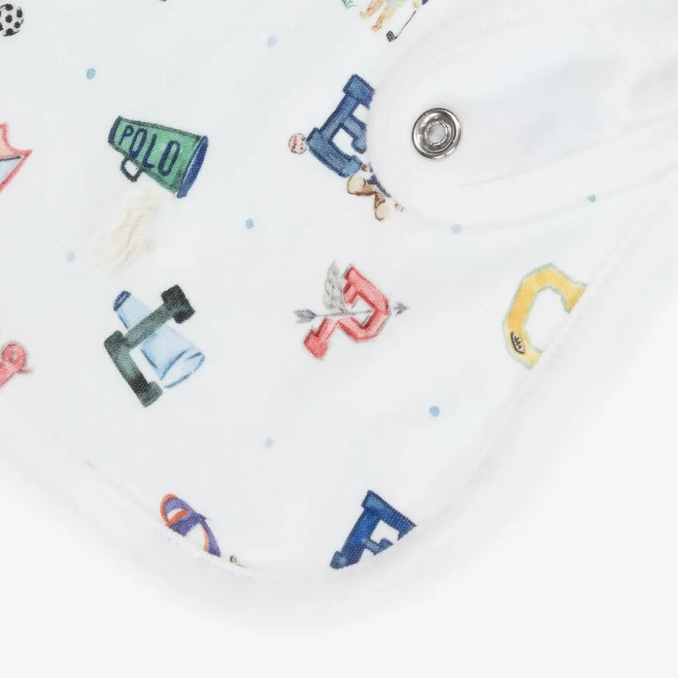 Baby Boys White Cotton Bib