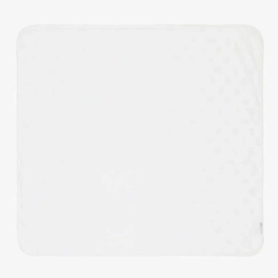 Baby Boys White Cotton Blanket (81cm)