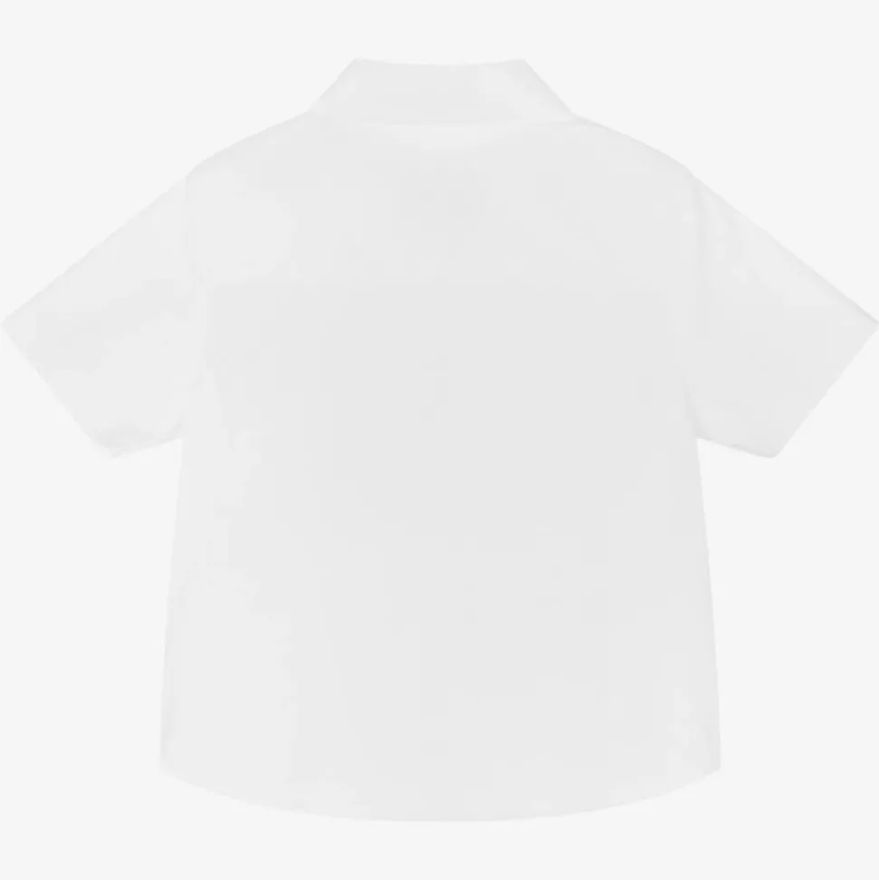 Baby Boys White Cotton EKD Shirt