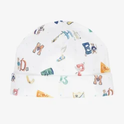 Baby Boys White Cotton Layette Hat