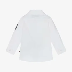 Baby Boys White Cotton Shirt