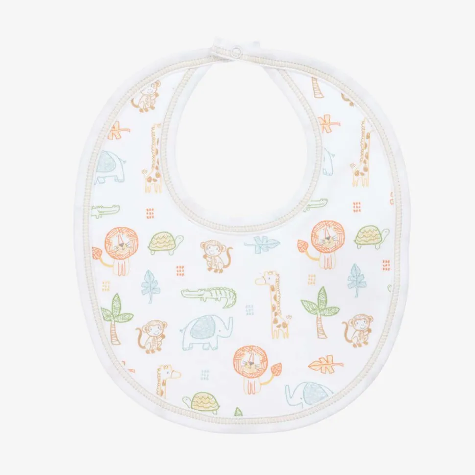 Baby Boys White Jungle Adventure Pima Cotton Hat