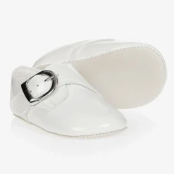 Baby Boys White Patent Pre-Walker Shoes