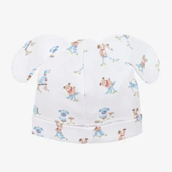 Baby Boys White Pima Cotton Playground Pups Hat