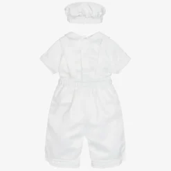 Baby Boys White Shorts Set