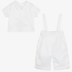 Baby Boys White Shorts Set