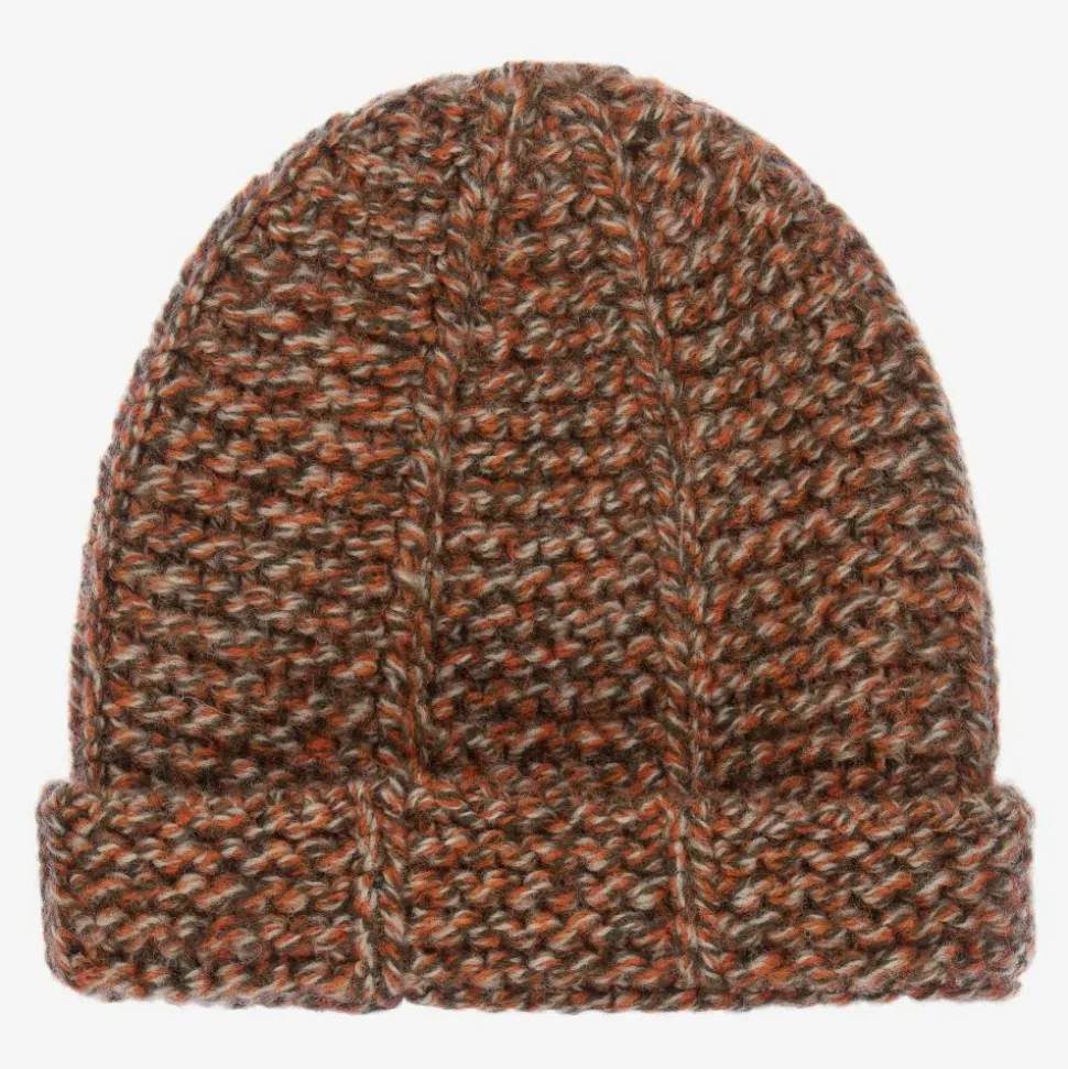 Baby Brown Kitted Wool Hat