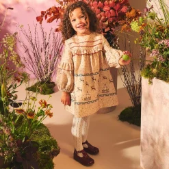 Baby Girls Beige Star Print Dress