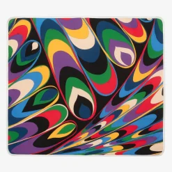 Baby Girls Black & Purple Onde Blanket (88cm)