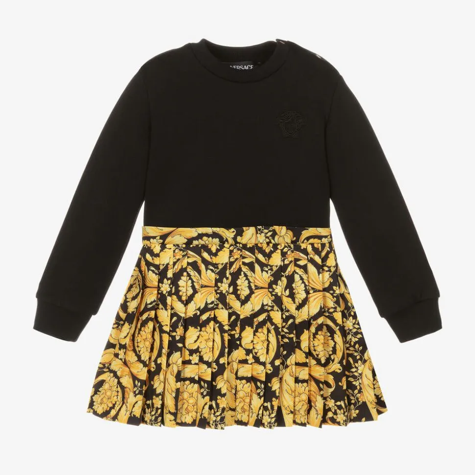 Baby Girls Black Barocco Dress