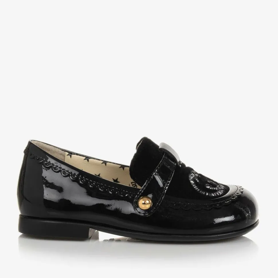 Baby Girls Black Patent Leather Loafers