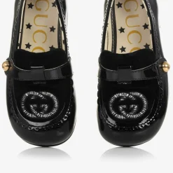 Baby Girls Black Patent Leather Loafers