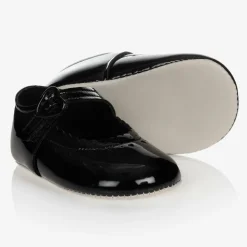 Baby Girls Black Patent Pre-Walker Shoes
