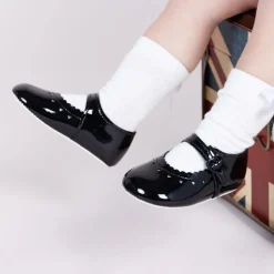 Baby Girls Black Patent Pre-Walker Shoes