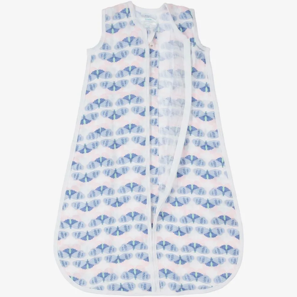 Baby Girls Blue Butterfly Sleeping Bag