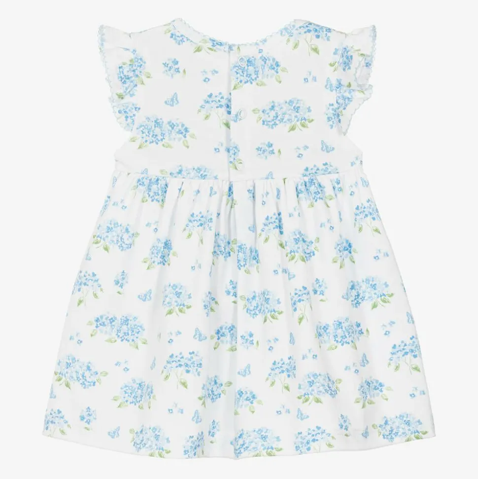 Baby Girls Blue Cotton Heavenly Hydrangeas Dress