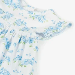 Baby Girls Blue Cotton Heavenly Hydrangeas Dress