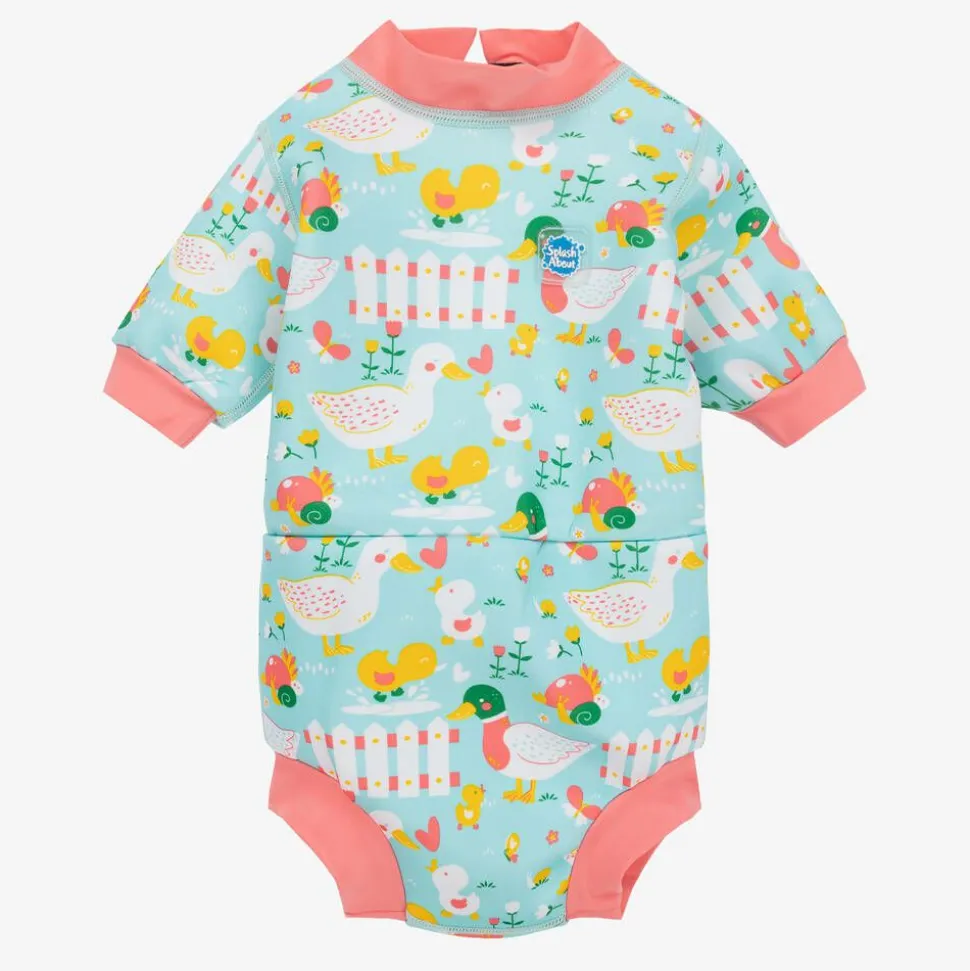 Baby Girls Blue Happy Nappy Wet Suit (UPF 50+)