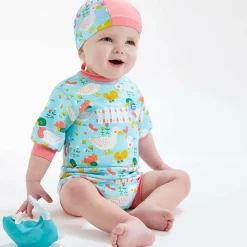 Baby Girls Blue Happy Nappy Wet Suit (UPF 50+)