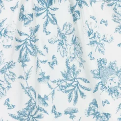 Baby Girls Blue Toile Du Jouy Cotton Dress