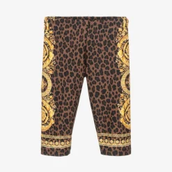 Baby Girls Brown Wild Barocco Leggings
