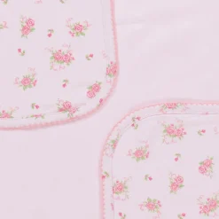 Baby Girls Cotton Pink Rose Scrolls Blanket (73cm)