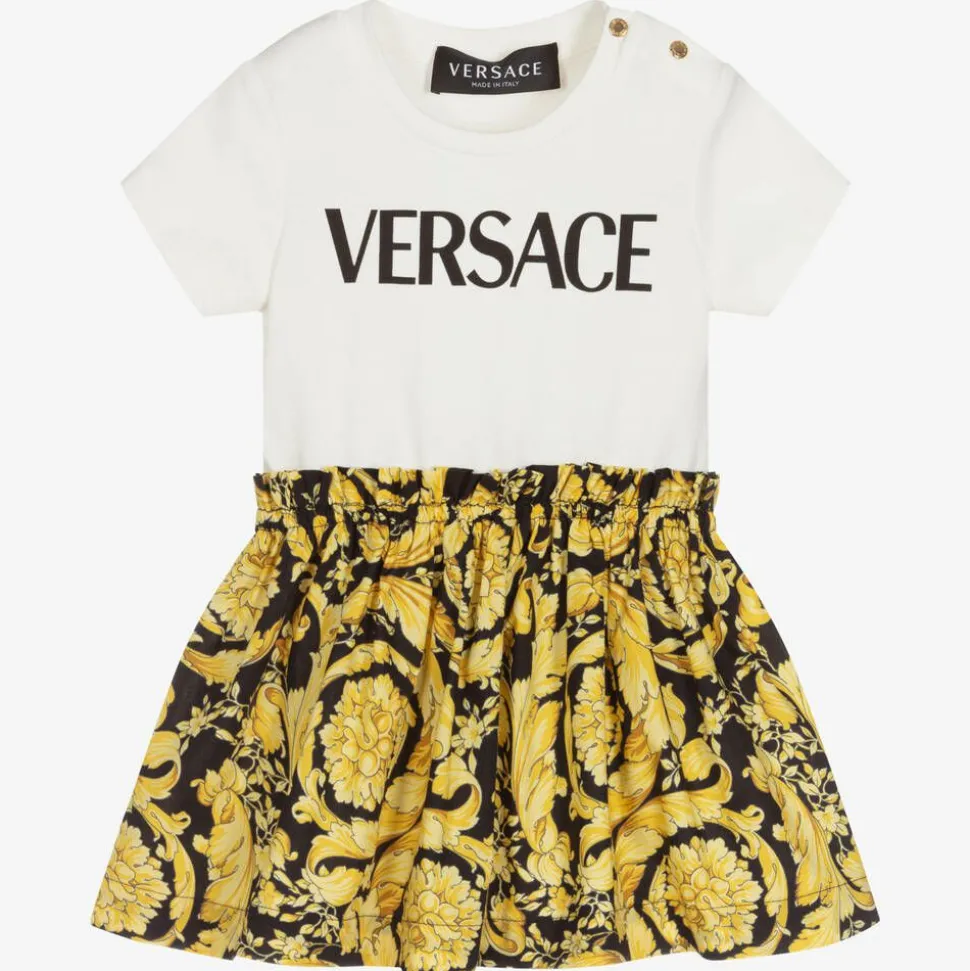 Baby Girls Gold Barocco Dress