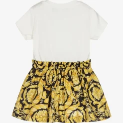 Baby Girls Gold Barocco Dress