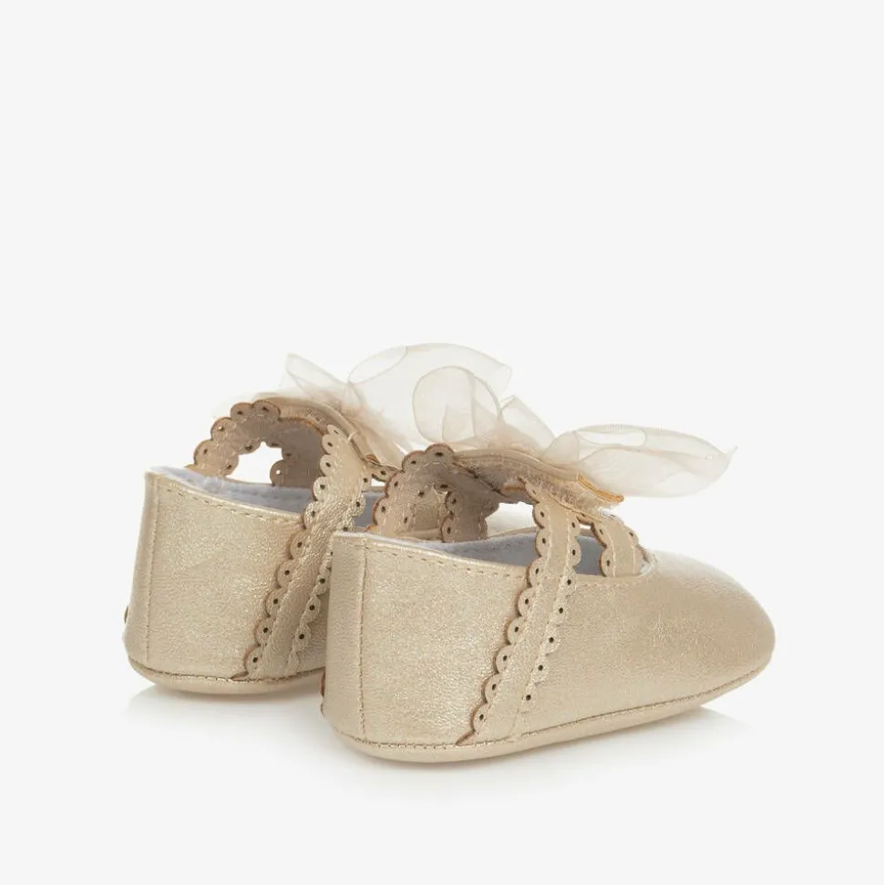 Baby Girls Gold Pre-Walker Shoes