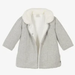 Baby Girls Grey Knitted Coat