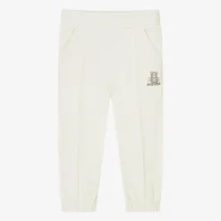 Baby Girls Ivory Cotton Joggers
