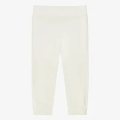 Baby Girls Ivory Cotton Joggers