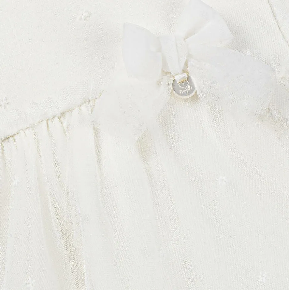 Baby Girls Ivory Embroidered Tulle Dress
