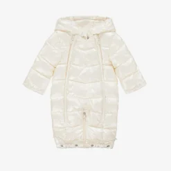 Baby Girls Ivory Padded Snowsuit