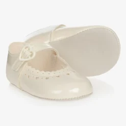 Baby Girls Ivory Patent Pre-Walker Shoes