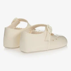 Baby Girls Ivory Patent Pre-Walker Shoes