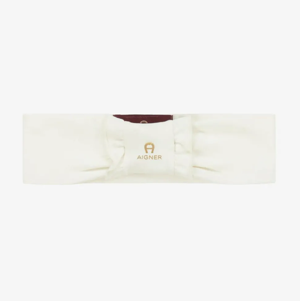 Baby Girls Ivory Pima Cotton Bow Headband