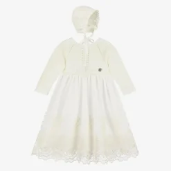 Baby Girls Ivory Tulle Ceremony Gown Set