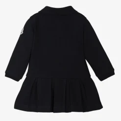 Baby Girls Navy Blue Cotton Piqué Dress