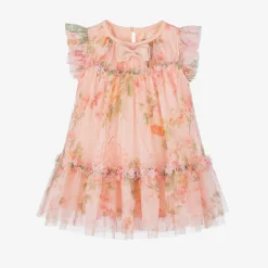 Baby Girls Pale Pink Floral Dress
