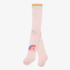 Baby Girls Pale Pink Rainbow Tights
