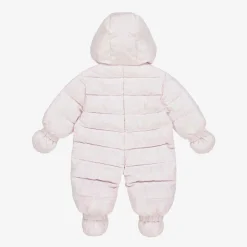 Baby Girls Pink Barocco Down Snowsuit