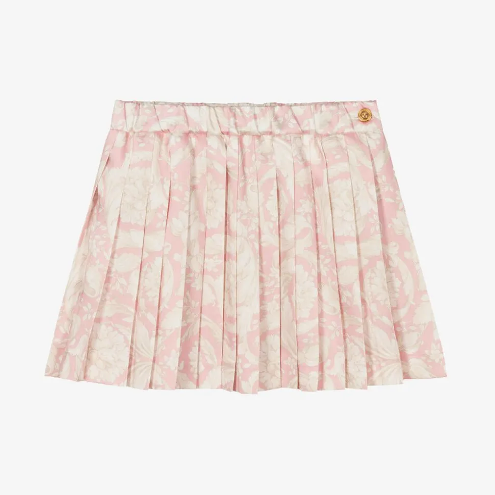 Baby Girls Pink Barocco Pleated Skirt