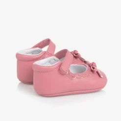 Baby Girls Pink Bow Pre-Walker Shoes