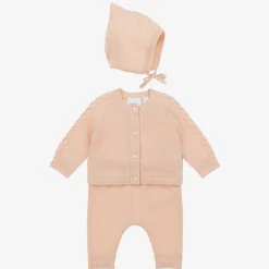 Baby Girls Pink Cashmere Trouser Set