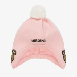 Baby Girls Pink Cotton & Wool Knit Hat