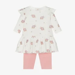 Baby Girls Pink Cotton Abloom Dress Set