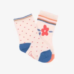 Baby Girls Pink Cotton Socks (2 Pack)