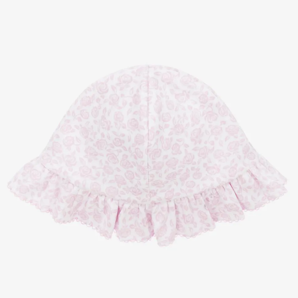 Baby Girls Pink Cotton Summer Gardens Sun Hat